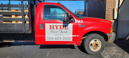 Hyde Sheet Metal truck magnet image